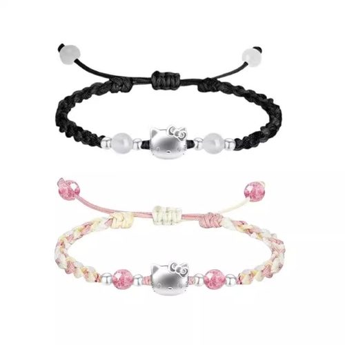 可爱卡通Kitty猫咪学生编织手链