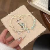 雪花冬季 手绳编织手链小众简约情人闺蜜饰品配饰礼物平安夜圣诞节