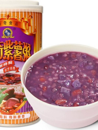 Тайчи Бабао каша -фиолетовая сладкая каша 370G*12 банок оригинальных вкусов аромата красной фасоли Песчаная кукуруза Большие банки