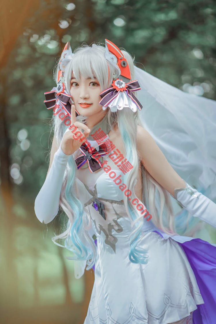 碧蓝航线欧根亲王命运交响曲花嫁cosplay定做动漫服装假发定制