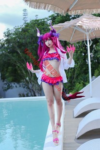 cosplay定做服装 Fate圣杯战争 伊丽莎白巴托里龙娘 泳装 假发定制