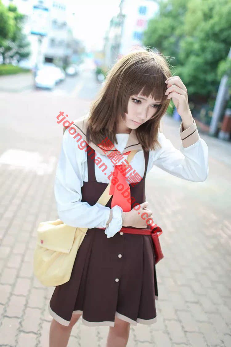 物语系列 千石抚子 水手服 cosplay定做 承接动漫服装假发定制