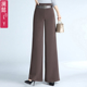 甩裤 垂感坠感舞蹈裤 阔腿宽腿裤 女长高腰休闲感西裤 侧拉链直筒裤