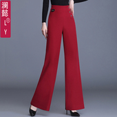 秋冬厚摩登舞裤 子 练功广场舞裤 女拉丁舞高腰舞蹈裤 国标舞跳舞长裤