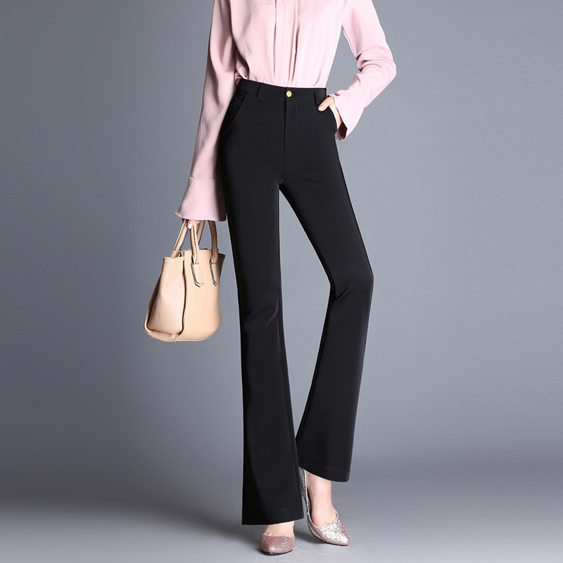 微喇裤垂顺不打皱喇叭裤西裤