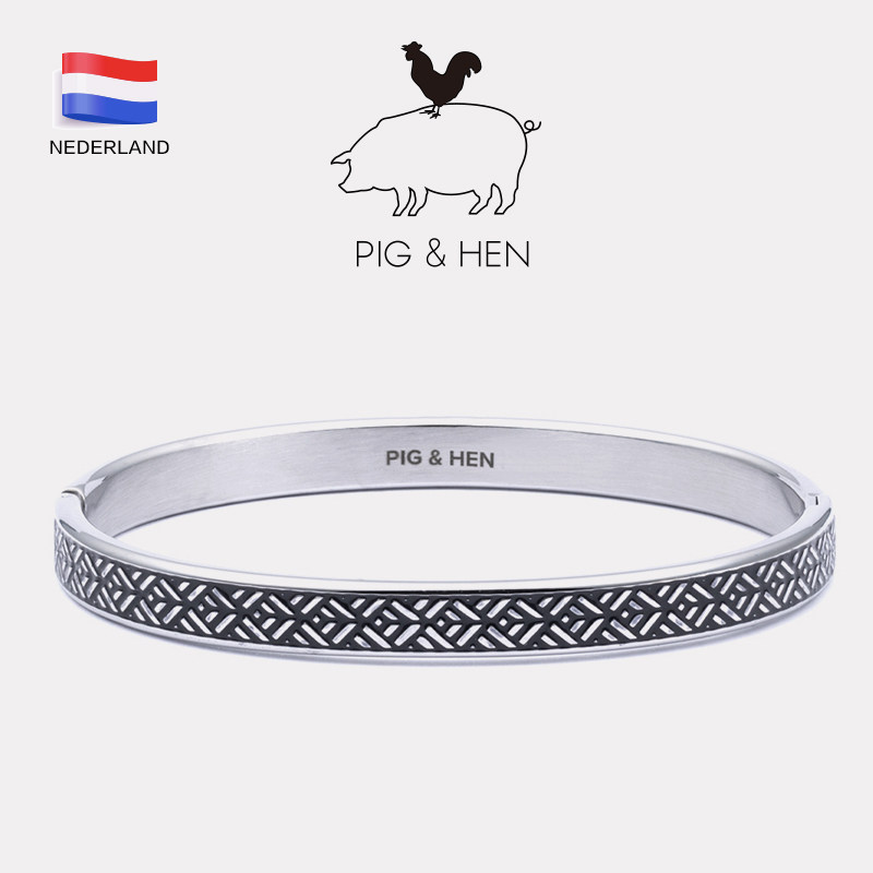 荷兰pig and hen手镯男高级感潮品礼物男手镯高级感