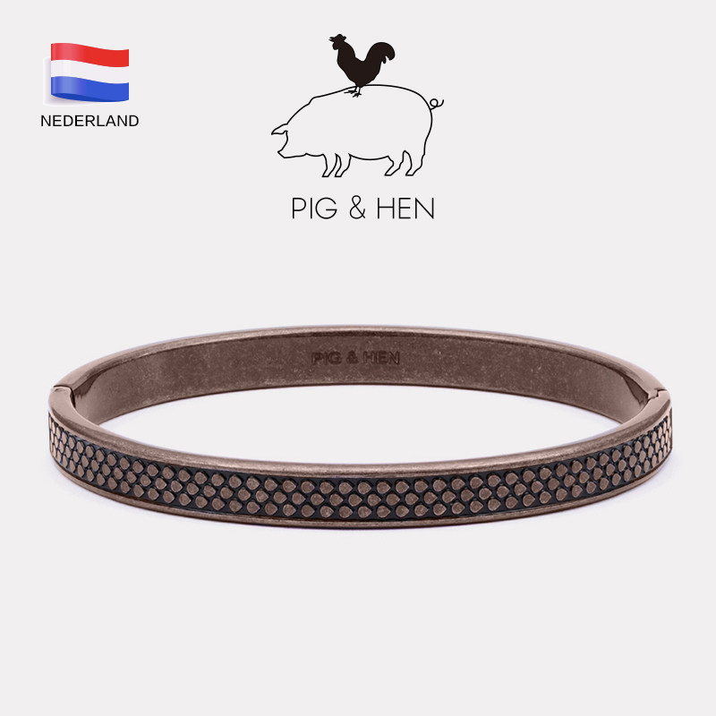 荷兰pig and hen手镯男高级感潮品礼物男手镯高级感