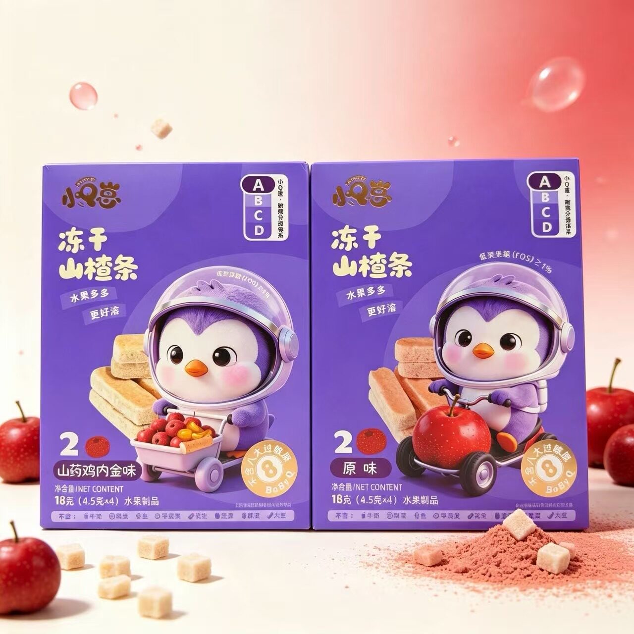 小Q崽冻干山楂条18克（4.5克*4）