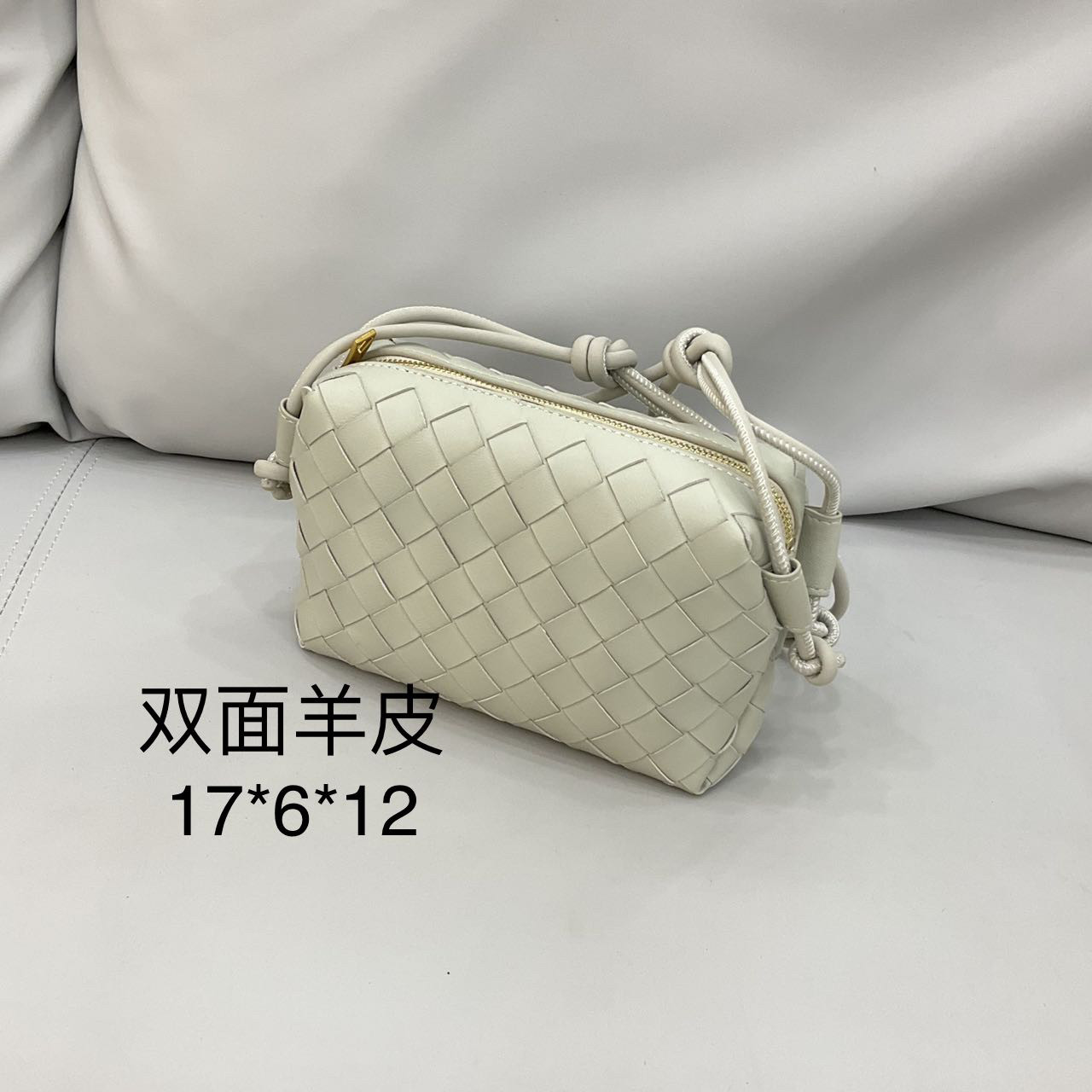 新款双面羊皮编织手机女包手提单肩斜挎包高级感通勤度假女包
