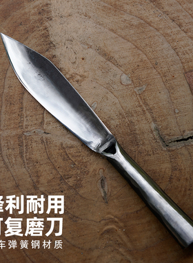 手工锻打屠宰专用刀一体弹簧钢农村杀猪刀锋利屠夫商用放血小尖刀