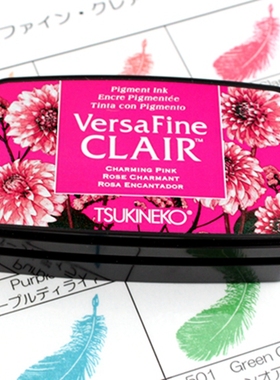 日本月猫VersaFine CLAIR 超级高细印台高铁手账印片橡皮章印台