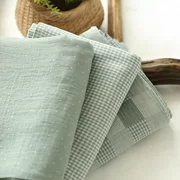 Xiaomi 馍 馍 | Jacquard in ấn -9 | Sợi hai lớp chấm kẻ sọc Tấm trải giường đơn mảnh - Khăn trải giường