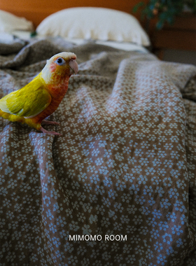 豆蔻绿小花·复古田园风纯棉纱布碎花枕套床单床笠被套单件床品新