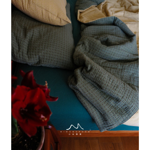 绿野青芽 30%大豆空调被可机洗春秋被纯棉双层纱夏被透气柔软薄被