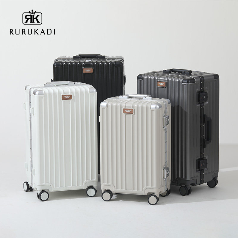 RURUKADI/璐璐凯帝旅行箱行李箱拉杆箱密码皮箱子铝框20寸登机箱