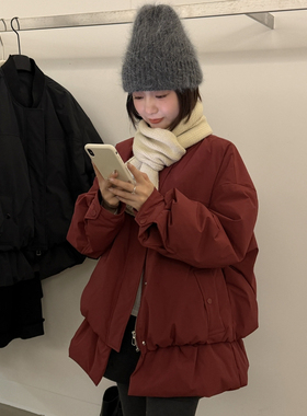 69衣社-冬上新日系极简风中长款保暖羽绒服外套86256