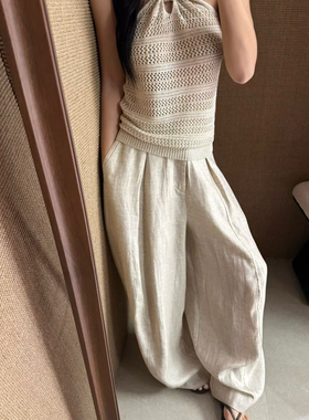 LUMI-26夏上新针织简约显瘦修身背心（含16亚麻）6597