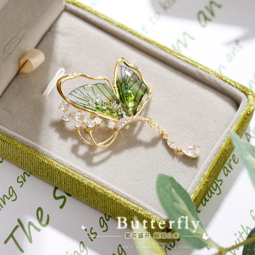 生日礼物女生文艺森系蝴蝶胸针女