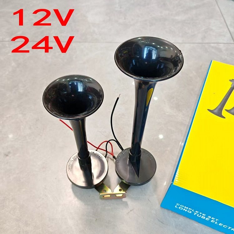 三轮车电笛喇叭12v双管五征时风农用车电喇叭改装24v货车防水喇叭
