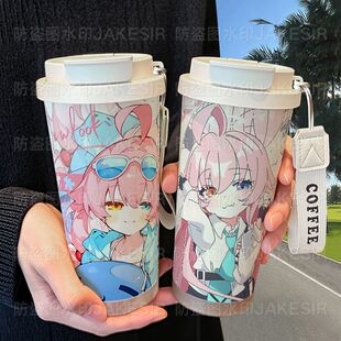 小鸟游星野可爱保温杯不锈钢学生高颜值吸管双饮大容量咖啡水杯