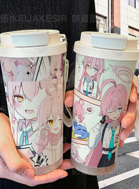 小鸟游星野周边保温杯不锈钢学生高颜值吸管双饮大容量咖啡水杯