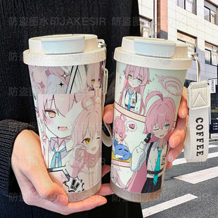小鸟游星野周边保温杯不锈钢学生高颜值吸管双饮大容量咖啡水杯