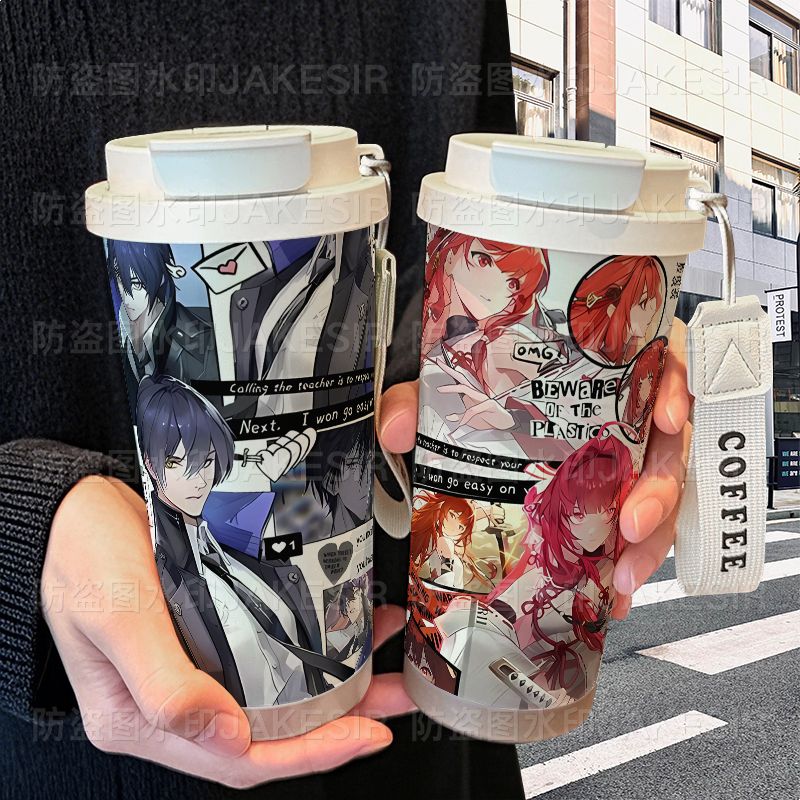 龙族上杉绘梨衣保温杯不锈钢学生高颜值吸管双饮大容量咖啡水杯
