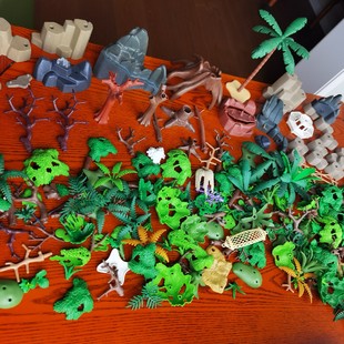 德国Playmobil百乐宝 摩比世界摩比人偶公仔青草树花配件现货木头