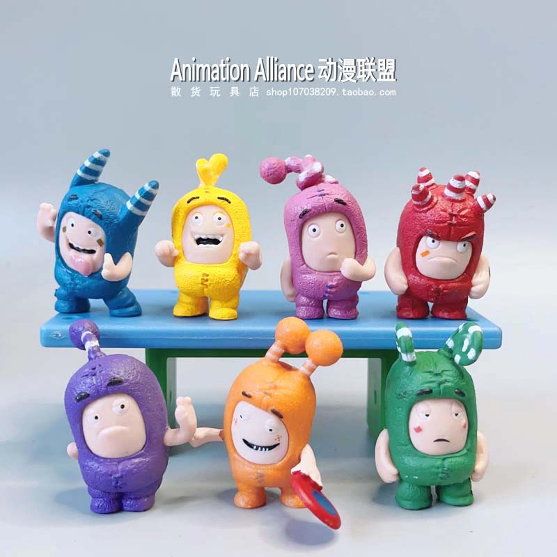 正版散货奇宝萌兵人偶公仔Oddbods 手办潮玩盲盒汽车摆件玩具