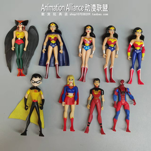 正版散货 漫画英雄可动人偶公仔手办 神奇女侠 蜘蛛侠 超女摆件