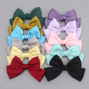 纯色绸面蝴蝶结别针配饰衣服包包装饰领结鞋子花饰发夹头饰发饰品