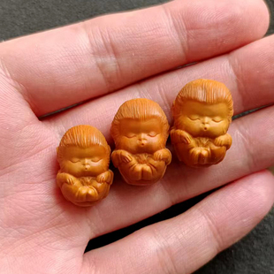 【小将核雕】橄榄核雕刻卡通可爱静思猴子单价（一图一物）