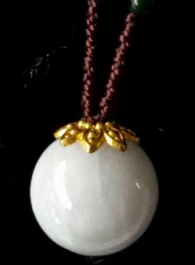 A货翡翠路路通寓意吉祥挂绳