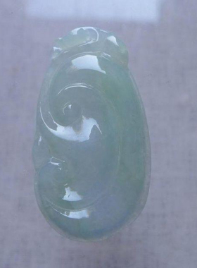 天然玉石A货翡翠挂饰如意吊坠