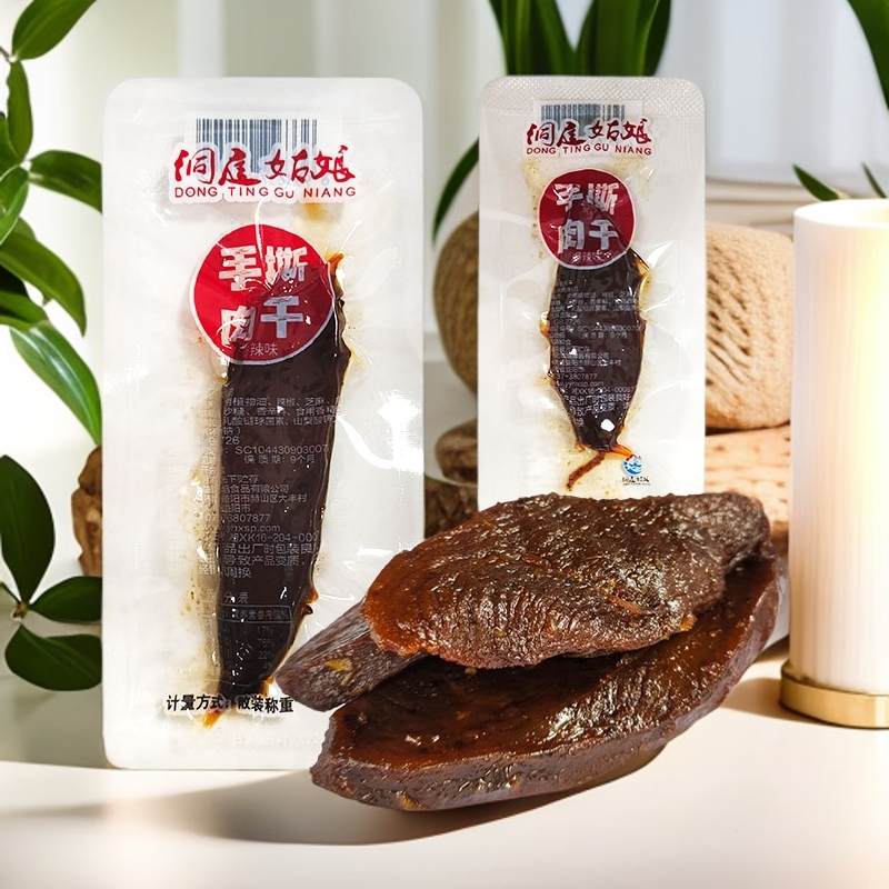洞庭姑娘手撕肉干7g散装独立小包零食湖南休闲麻辣鸭肉干即食小吃