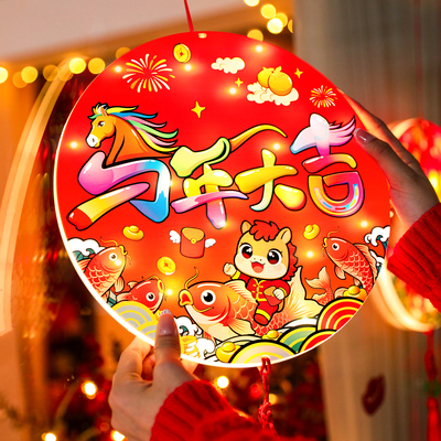 新春门上高级氛围感福字挂件灯