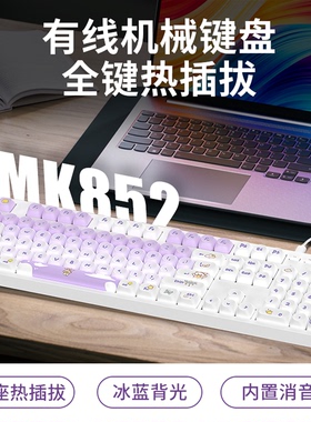 客制化旋钮机械键盘104有线热插拔青黑红茶轴蜜桃轴静音打字办公