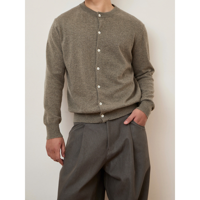 亲肤柔软超细羊毛复古针织开衫