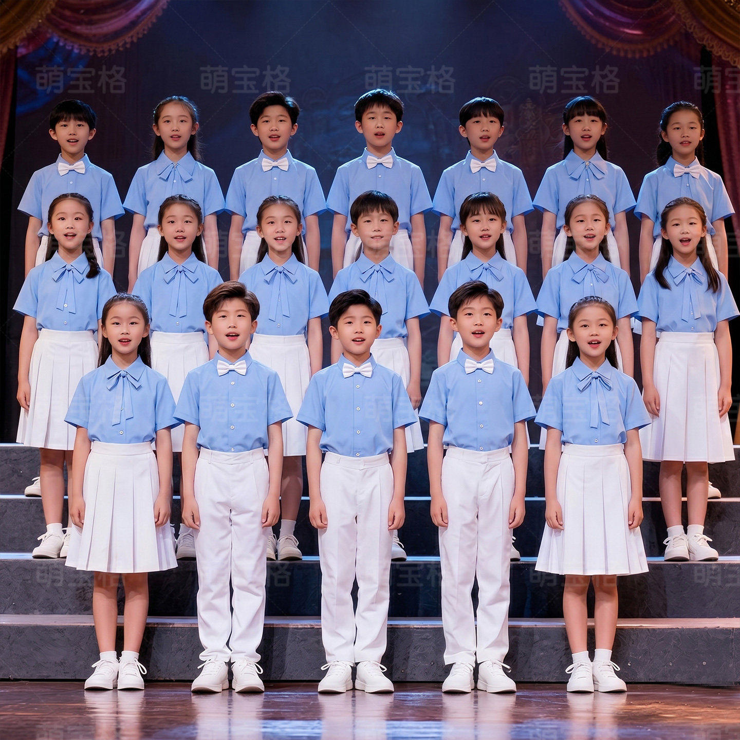 元旦儿童合唱演出服中小学生诗歌朗诵比赛红歌表演服装男童女童