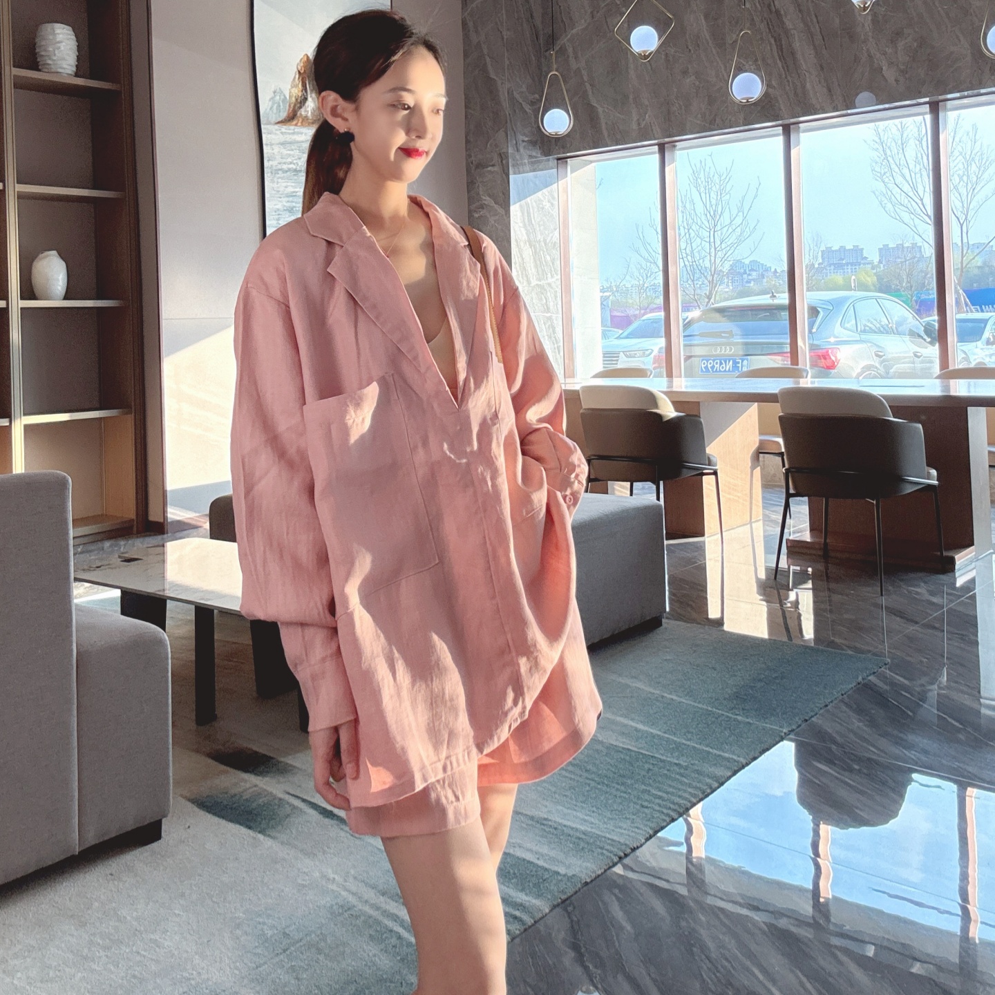 巨好看的夏天套装时尚洋气减龄女
