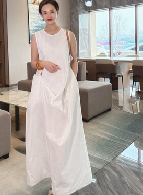 炸街独特漂亮连衣裙2025新款今年流行爆款洋气无袖女士夏季裙子长