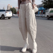 大兜宽松显瘦洋气欧货九分裤 高端羽绒裤 棉裤 外穿时尚 女2025年新款