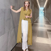 小众设计师马夹女长款 过膝欧货气质大牌高级感西装 马甲背心网红秋