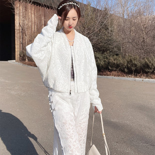 外套女款2024新款爆款春秋薄款短款欧货时尚洋气蕾丝上衣高级感潮