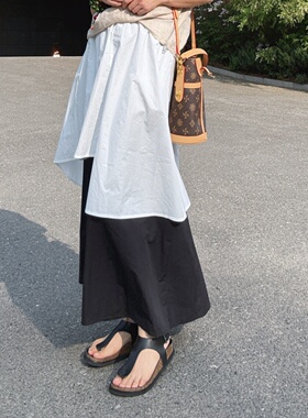 假两件半身裙2026新款今年流行长款山本风解构春夏秋宽松a字裙子