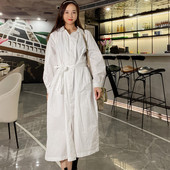 上衣女遮屁股时尚 春日衬衫 设计感高级过膝今年流行爆款 长款 女装 潮