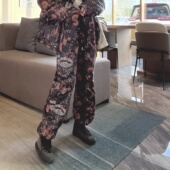 羽绒裤 子 裤 女外穿花色白鸭绒长裤 高级感直筒阔腿洋气2025年超火