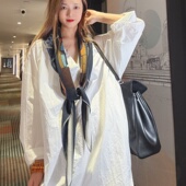 女装 2025超火衬衫 女高级感轻奢减龄洋气V领宽松bf慵懒风今年爆款