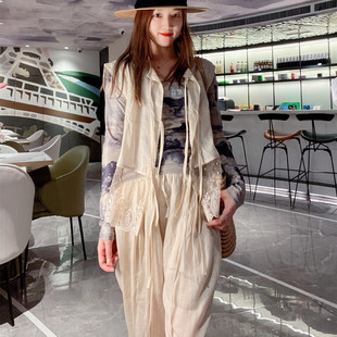 亚麻马甲女款夏薄款短款棉麻外搭洋气网红今年流行的马夹女式新款