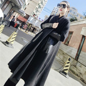 水貂绒外套女中长款 羊绒大衣流行 新款 韩版 宽松气质显瘦百搭秋冬季